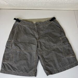 Kuhl Cargo Shorts Mens L 34” Waist Durakuhl Ripstop Belted 12” Inseam